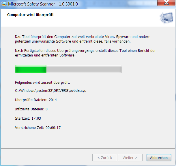Der Safety Scanner arbeitet recht schnell.