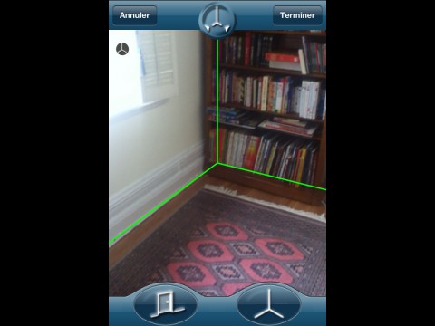 Magicplan - Aufnahme mit Hilfslinien