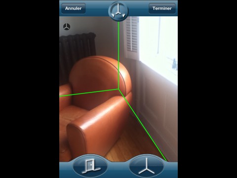 Magicplan - Aufnahme mit Hilfslinien