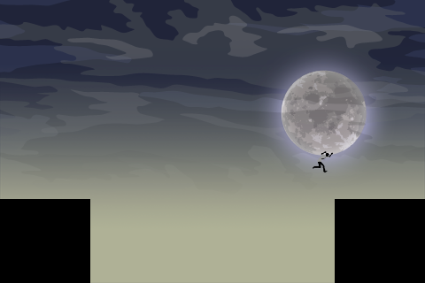 Der Sprung &uuml;ber den Abgrund gelingt.