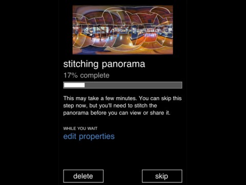 Microsoft Photosynth für iOS - Panoramaberechnung