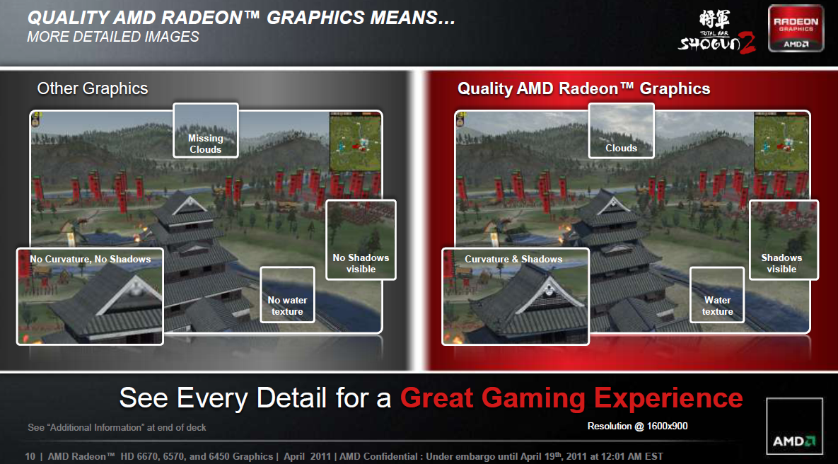Ohne DirectX-11 (links) fehlen bei Shogun 2 viele Details.