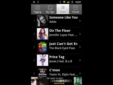 Shazam f&uuml;r Android