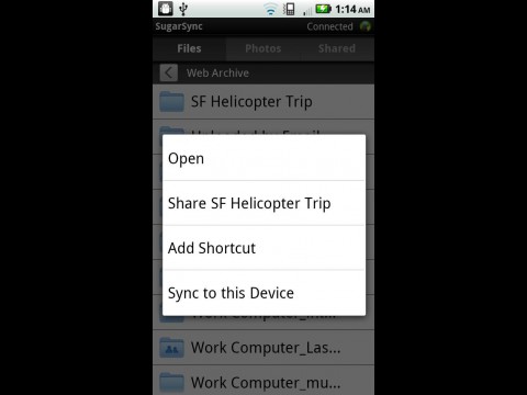 Sugarsync f&uuml;r Android