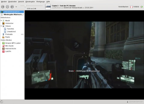 Die Wiedergabe unseres Podcasts des Crysis-2-Tests