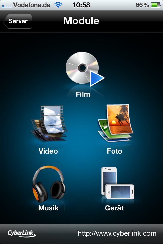 PowerDVD Remote App für iOS (Bild: Cyberlink)