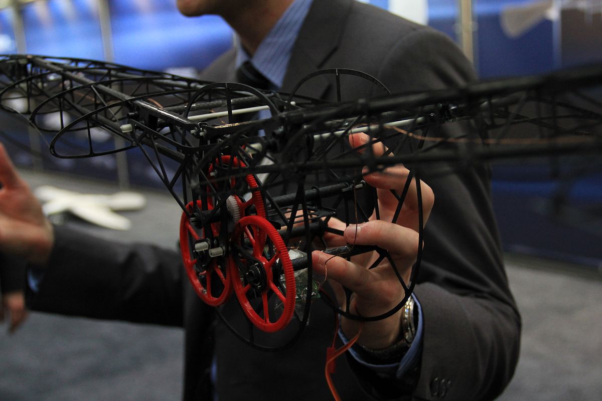 Bionik: Eine Mechanik bildet die Bewegungen nach, die ein Vogel auch in der Natur macht.(Foto: wp)