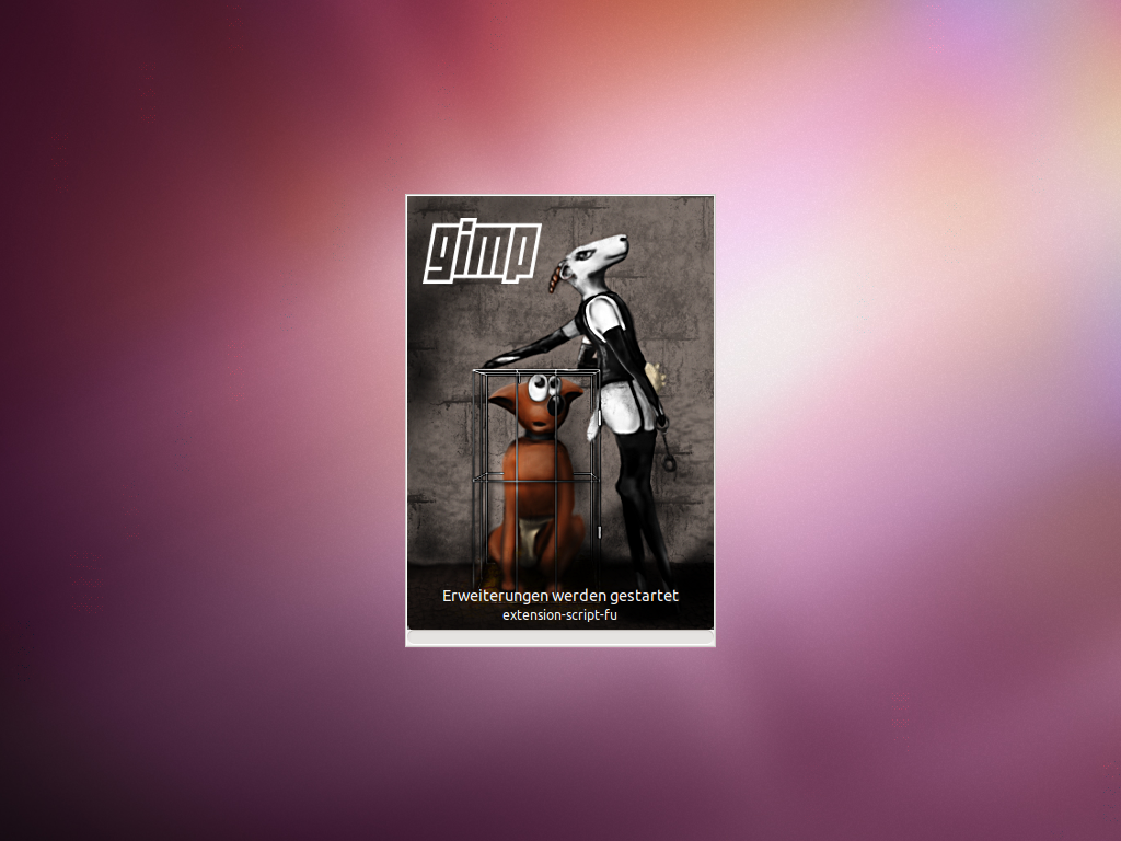 Der Splashscreen von Gimp 2.7.2