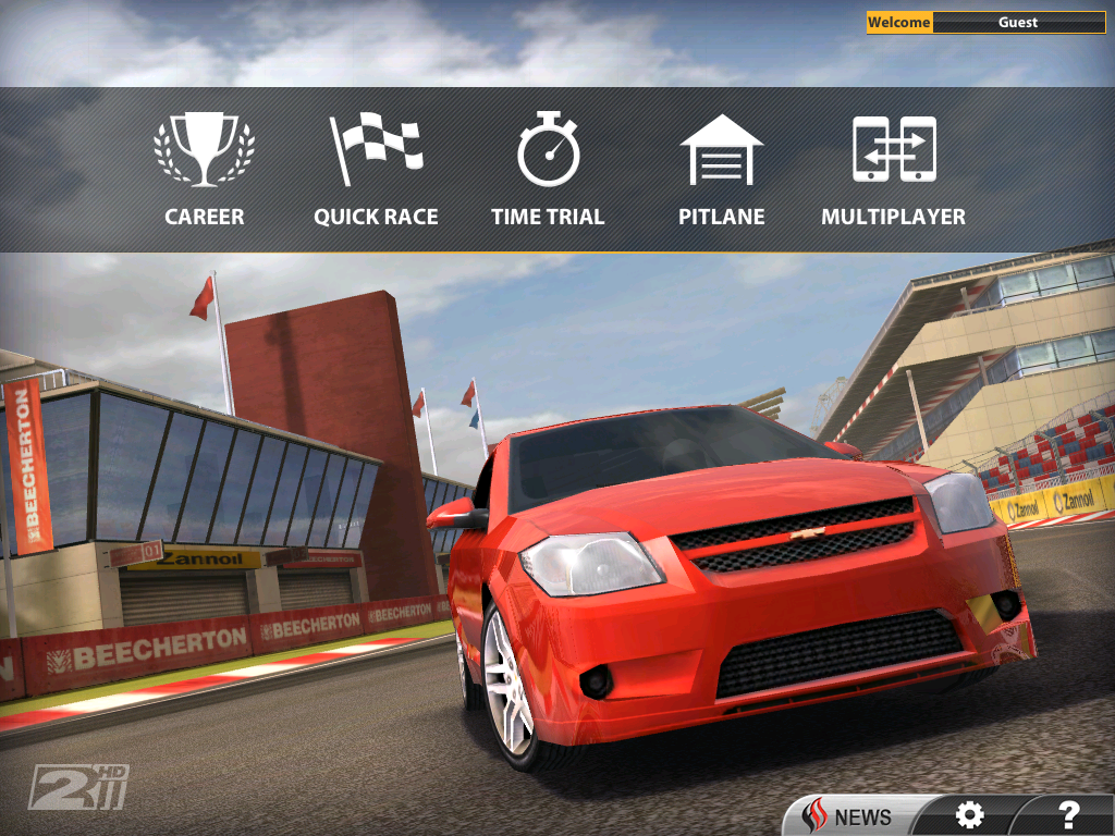 Real Racing 2 HD am iPad 2...