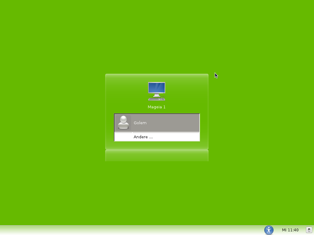 Als Displaymanager nutzt Mageia den GDM.