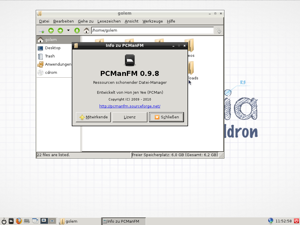 Der Dateimanager PCmanFM von LXDE
