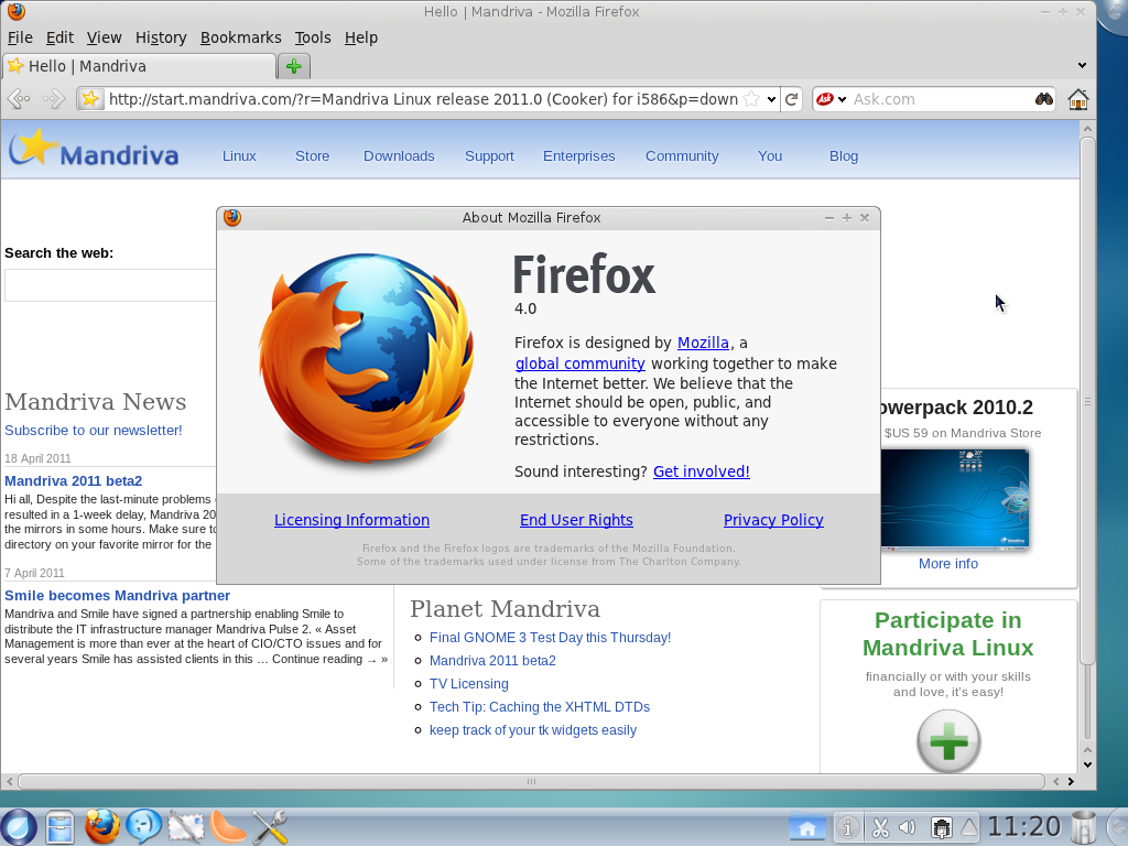 Der Webbrowser Firefox 4.0