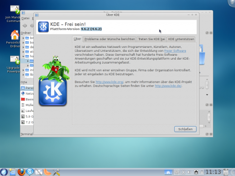 Zum Einsatz kommt die aktuelle Ver&ouml;ffentlichung 4.6.2 des KDE-Projekts.