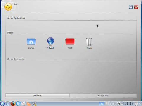 Das neue Startmen&uuml; mit dem "Welcome-Men&uuml;"