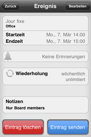 miCal - Termindetails