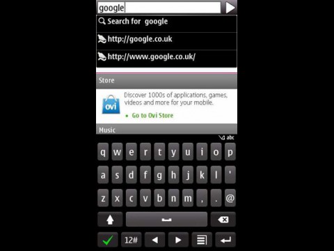 Symbian-Browser 7.3 bietet Platz f&uuml;r eine gemeinsame URL- und Suchleiste. (Bild: Nokia)