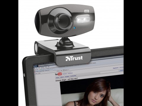Trust Full HD Webcam - zwei LEDs sorgen f&uuml;r Licht. (Bild: Trust)