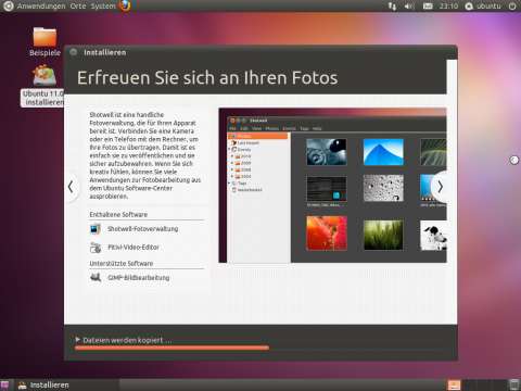 Die Diaschau des Installers