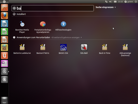 Banshee ist als Musikplayer integriert.