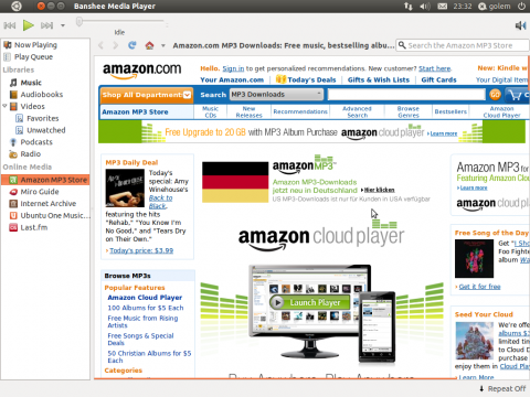 Anwender k&ouml;nnen sowohl im Amazon-Musikshop einkaufen...