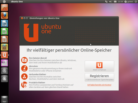 Der Ubuntu-One-Zugang wurde ebenfalls verbessert.