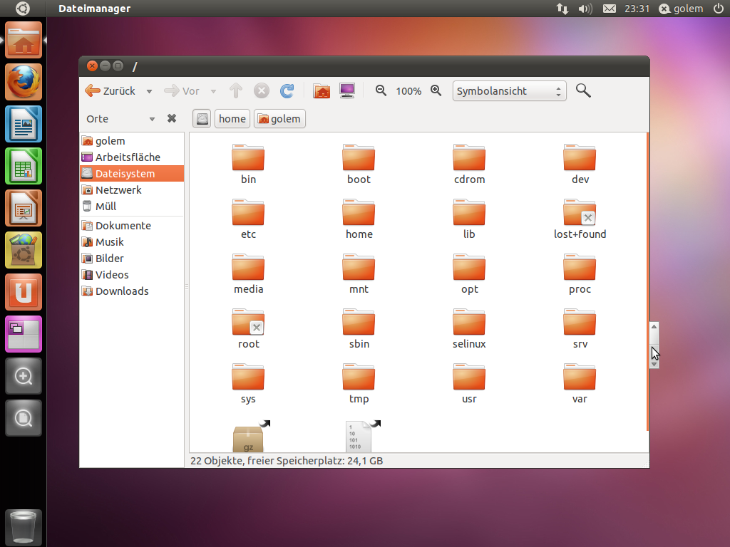 Bei anderen erscheint die neue Scrollleiste erst, wenn sich der Mauszeiger darüber befindet.