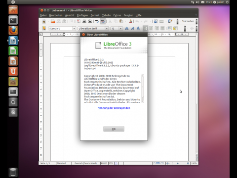 Libreoffice ist in Version 3.3.2 enthalten.