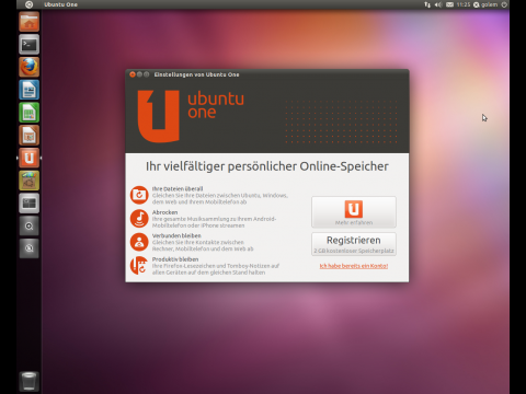 Der Ubuntu-One-Zugang wurde ebenfalls verbessert.