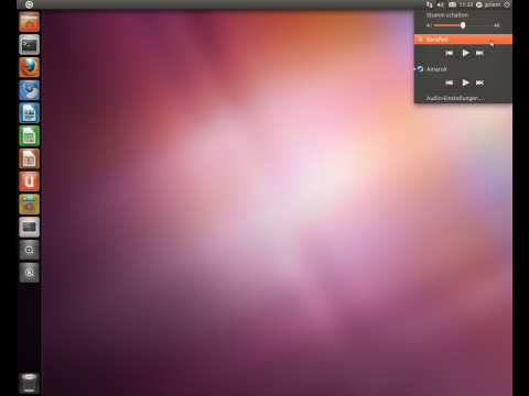 Banshee und Amarok k&ouml;nnen &uuml;ber die Application Indicators gesteuert werden.