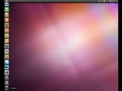 Der Desktop mit ausgef&uuml;lltem Dock bei einer Aufl&ouml;sung von 1.280 x 1.024 Pixeln