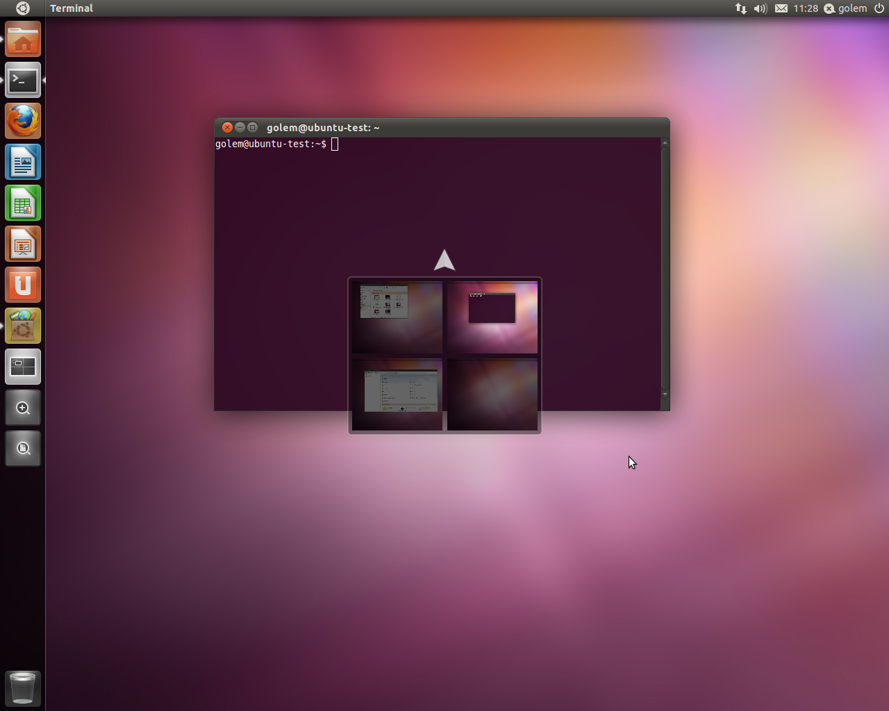 Die virtuellen Desktops können auch per Wechsler angesteuert werden.
