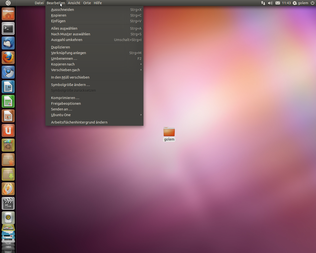 Das Menü des Desktops