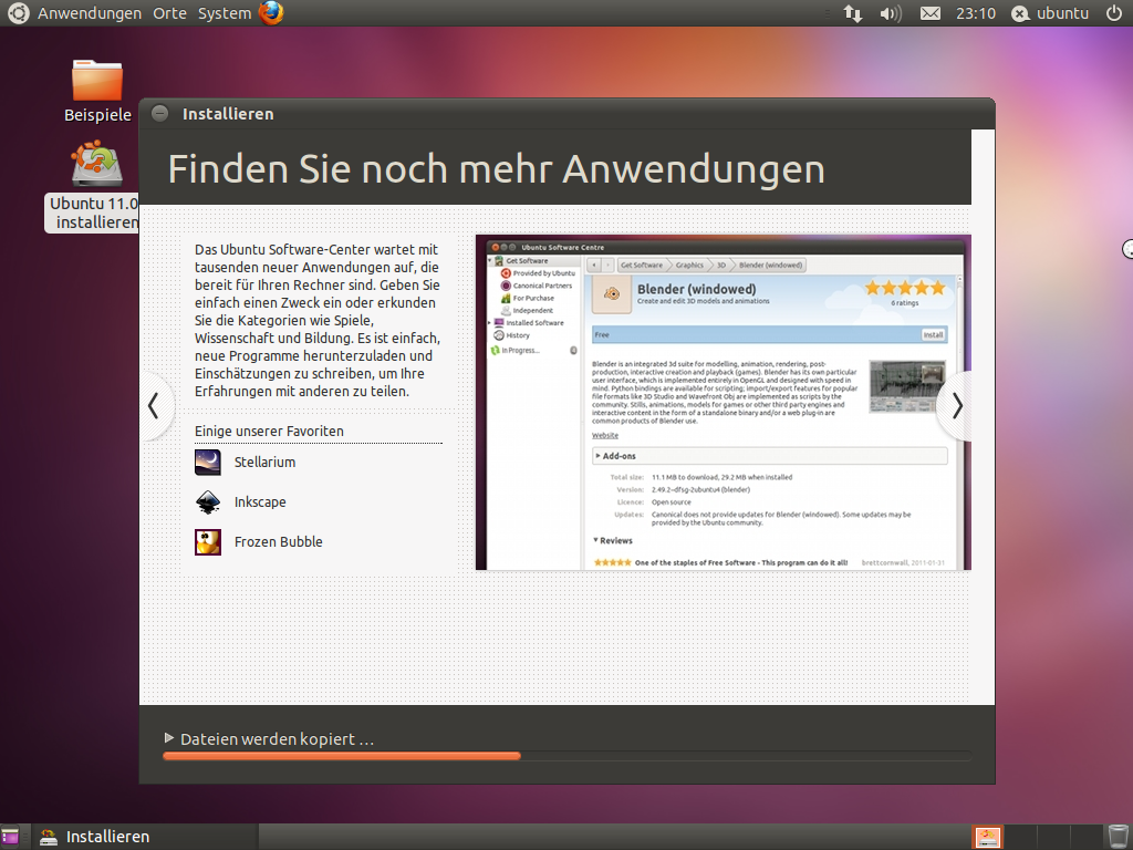 Die Diaschau des Installers