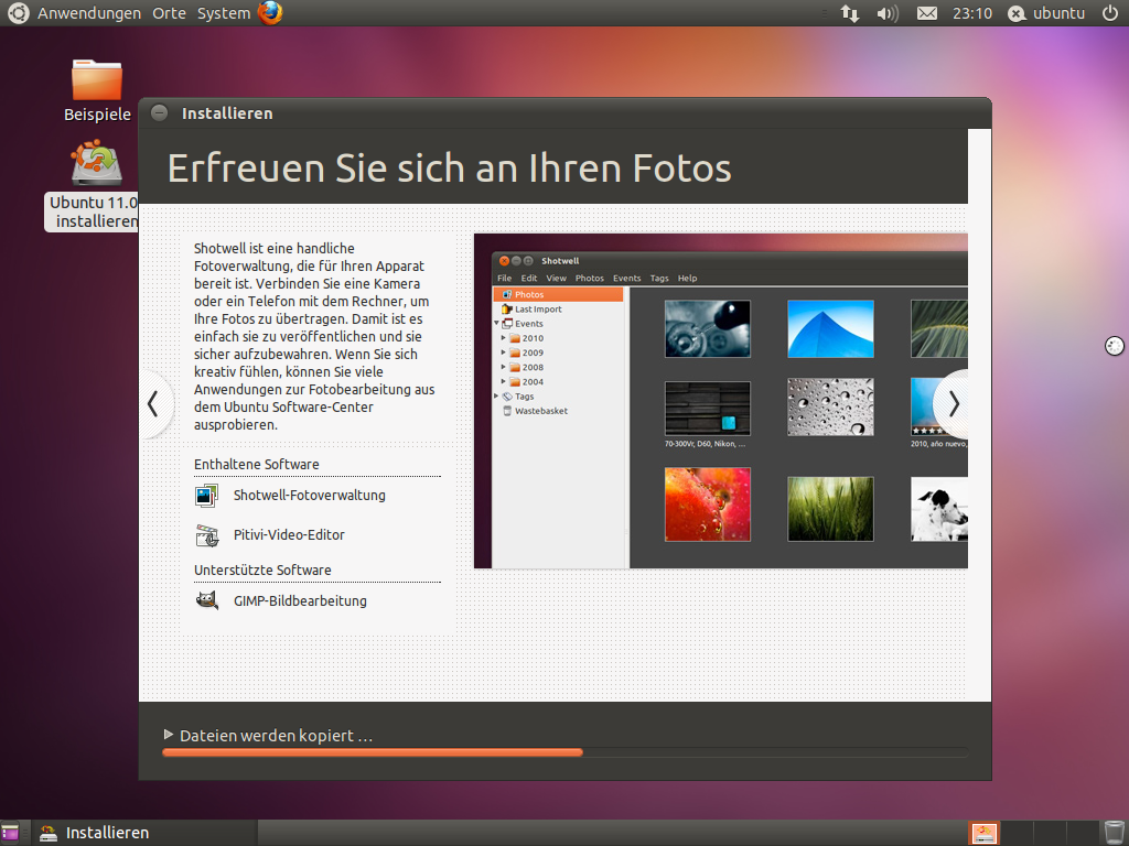 Die Diaschau des Installers