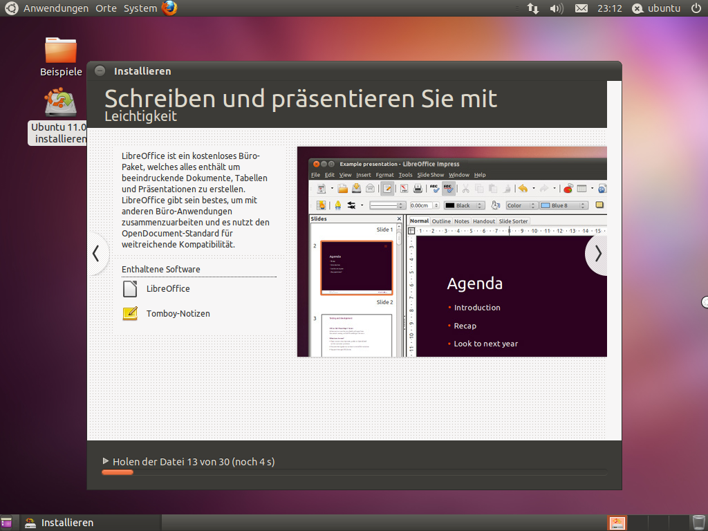 Die Diaschau des Installers