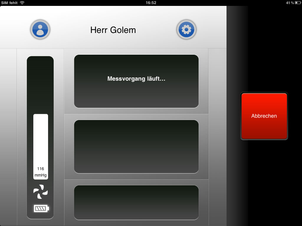 Withings Blood Pressure Monitor - die Messung läuft. (Bild: ck)