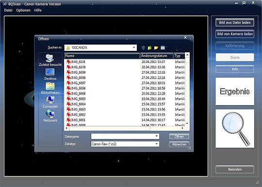 Datinf BQScan - Bilder einlesen (Bild: Datinf)