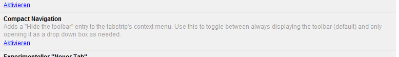 Einschalten der Compact Navigation in Chrome Canary