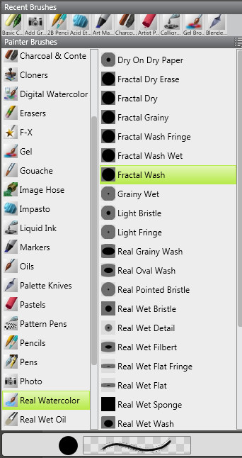 Corel Painter 12 - Pinselauswahl