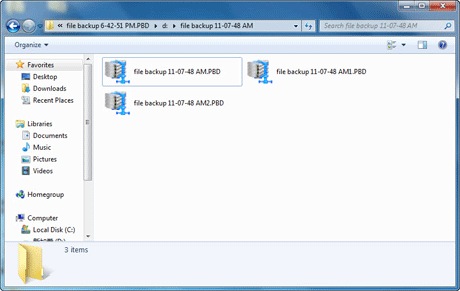 Easeus Todo Backup 2.5 - Images ansehen