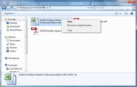 Easeus Todo Backup 2.5 - Imageinhalte teilweise wiederherstellen