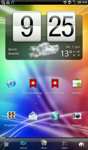 Hauptbildschirm des Flyers