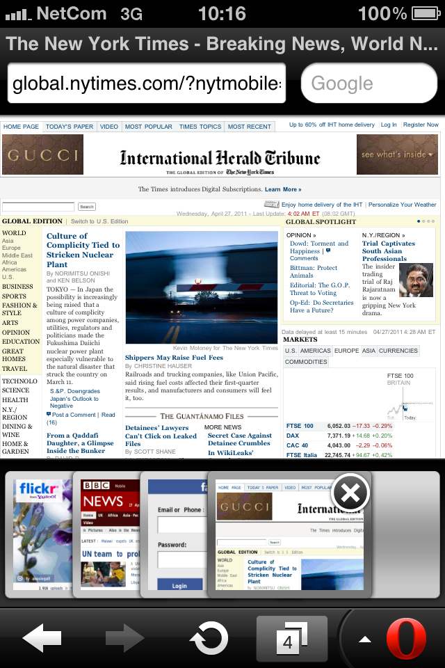 Opera Mini 6 auf dem iPhone