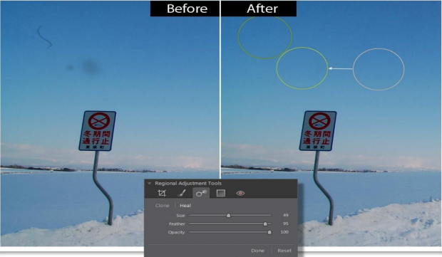 Photodirector 2011 - Staubentfernung (Bild: Cyberlink)