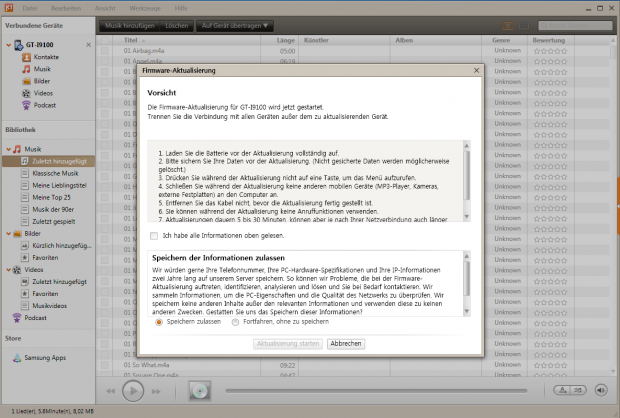 Inzwischen gibt es bereits ein Update für das Gerät.