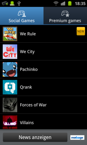 Samsung bietet Inhalte über seine Hubs an, etwa dem Games-Hub, ...