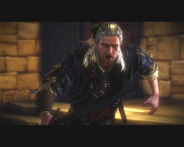 Geralt muss sich in einer Zwischensequenz beeilen.