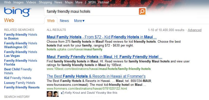 Bing.com mit stärkerer Facebook-Integration (Bild: Microsoft)