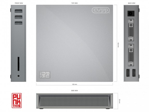 Punkthis Enclosure - ARM-basierter Desktoprechner (Bild: Cupp Computing)