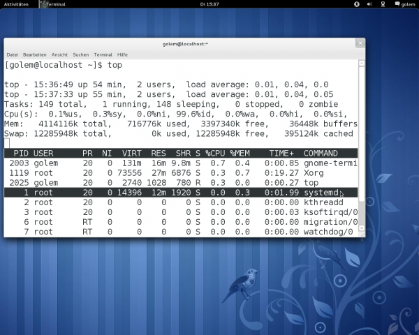 Der neue Daemon läuft immer im Hintergrund.